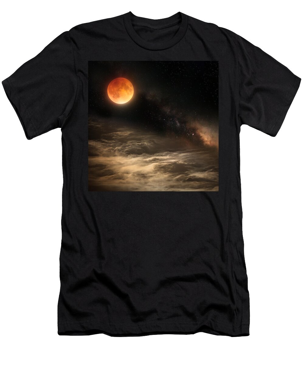Moon T-Shirt featuring the photograph Cosmic Clouds by Bill Wakeley