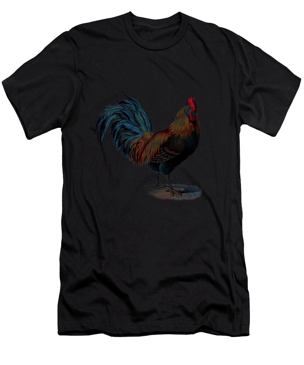 Cottage Rooster Illustration Vintage Dictionary Book Page T-Shirt for ...