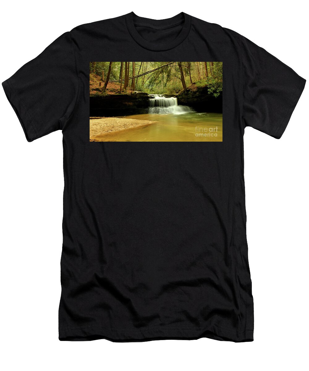 Spring T-Shirt featuring the photograph Creation Falls in Spring by Matthew Winn