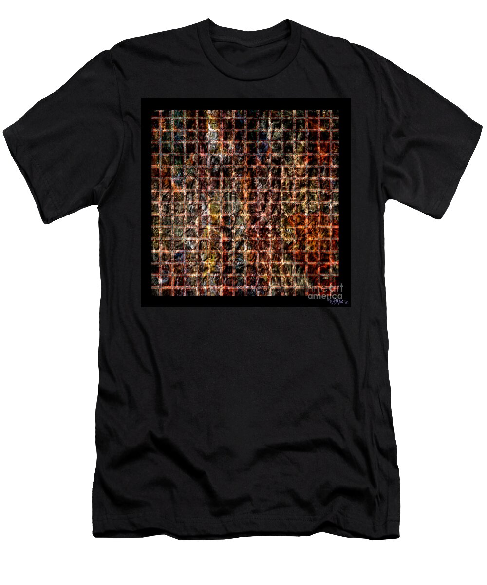 Conceptual T-Shirt featuring the digital art Grid Series 3-2 by Walter Neal