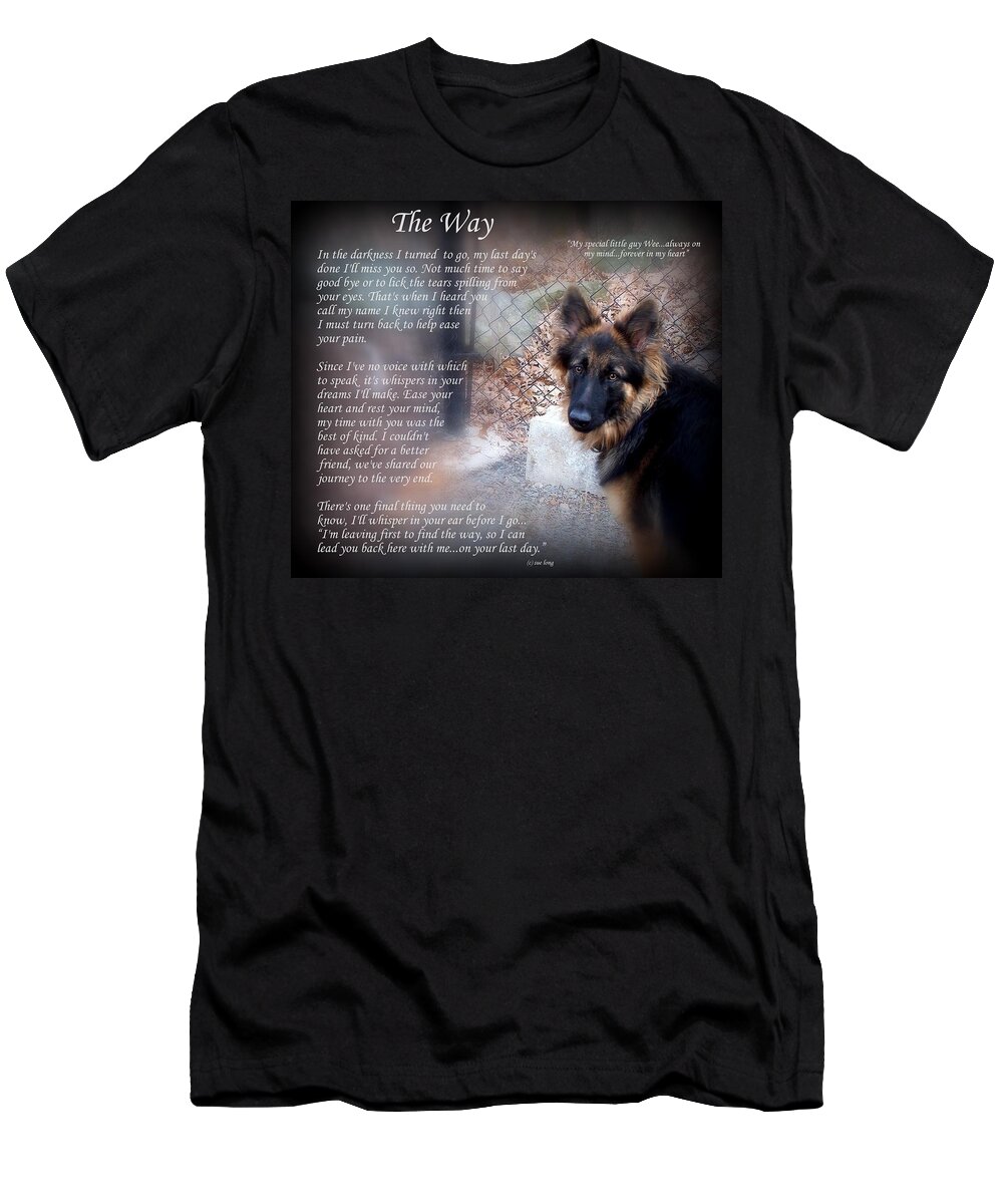 Quote T-Shirt featuring the photograph Custom Paw Print Whiskey by Sue Long