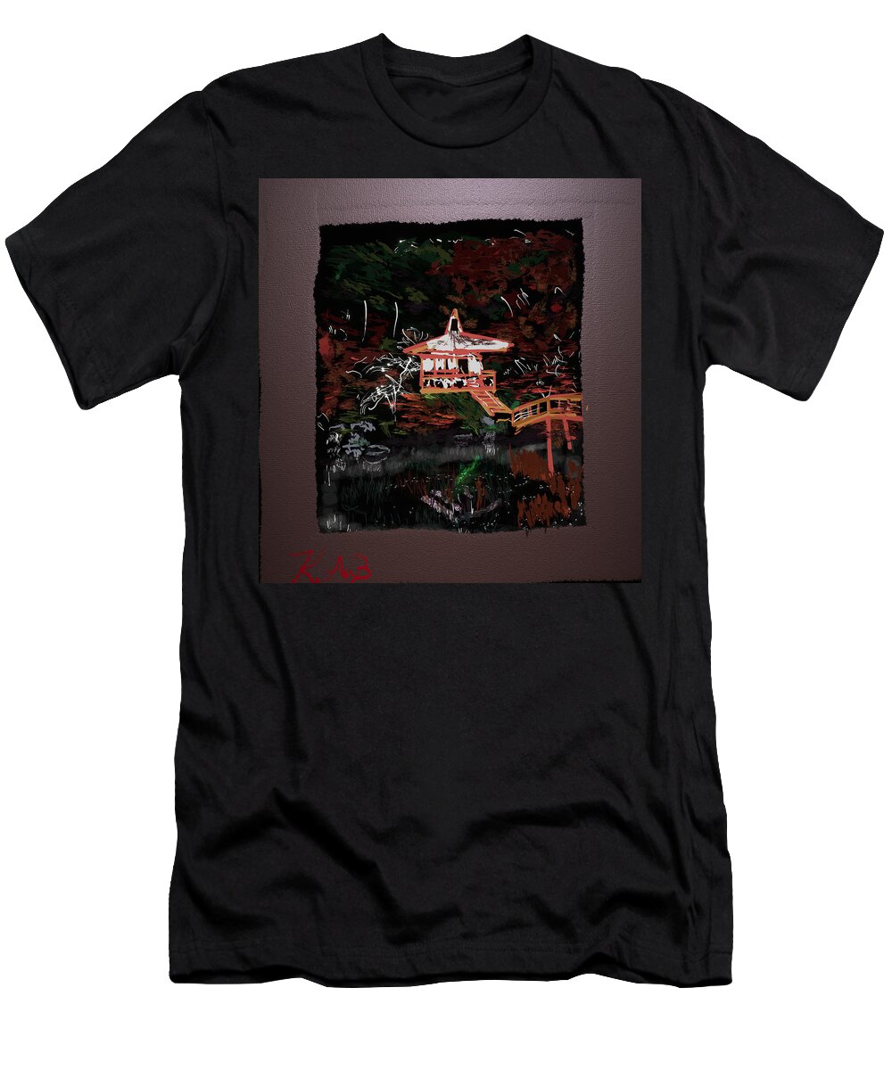 Temple T-Shirt featuring the digital art Daigo-Ji Temple by Kab