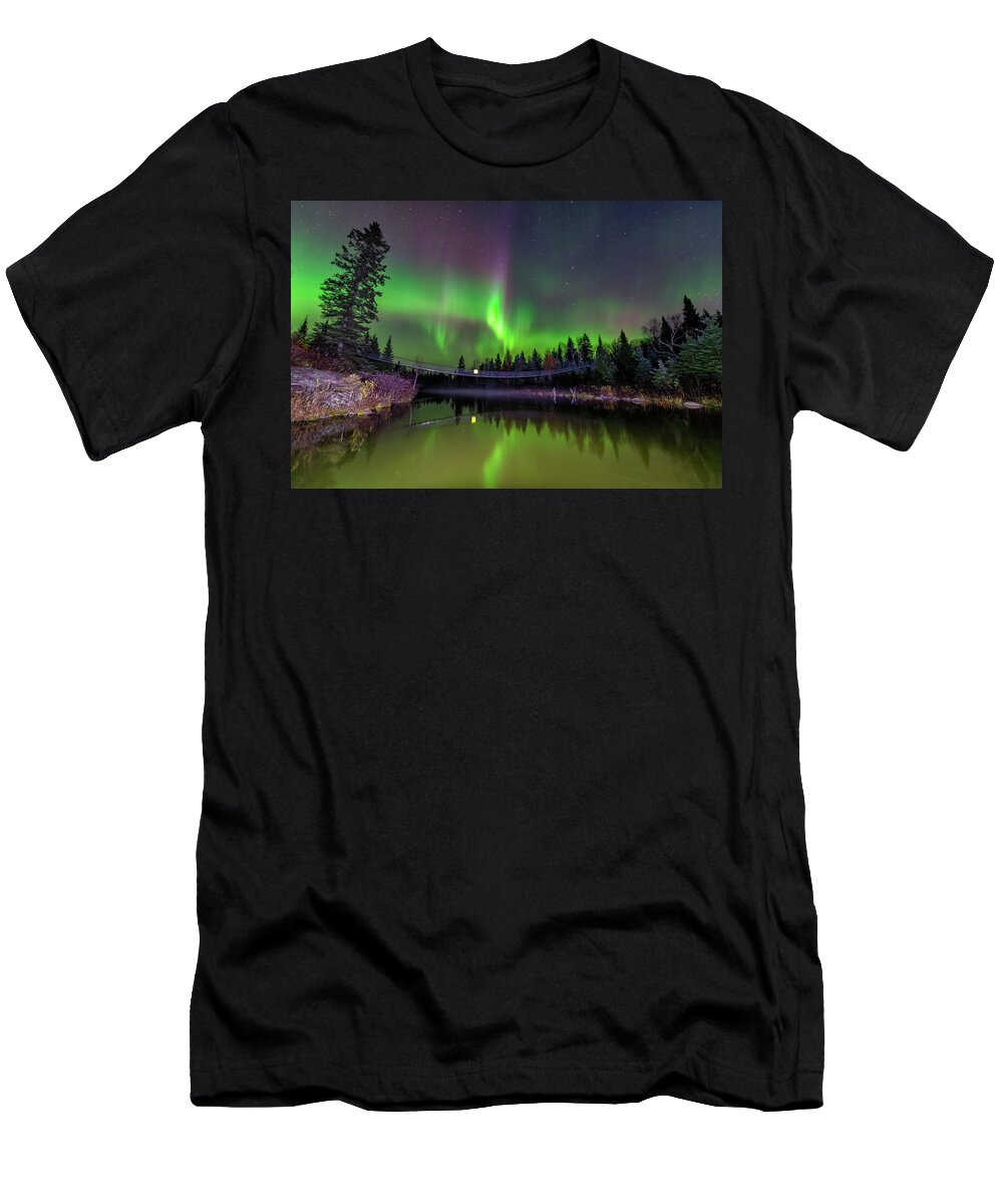 Aurora Borealis T-Shirt featuring the photograph Dancing sky by Nebojsa Novakovic