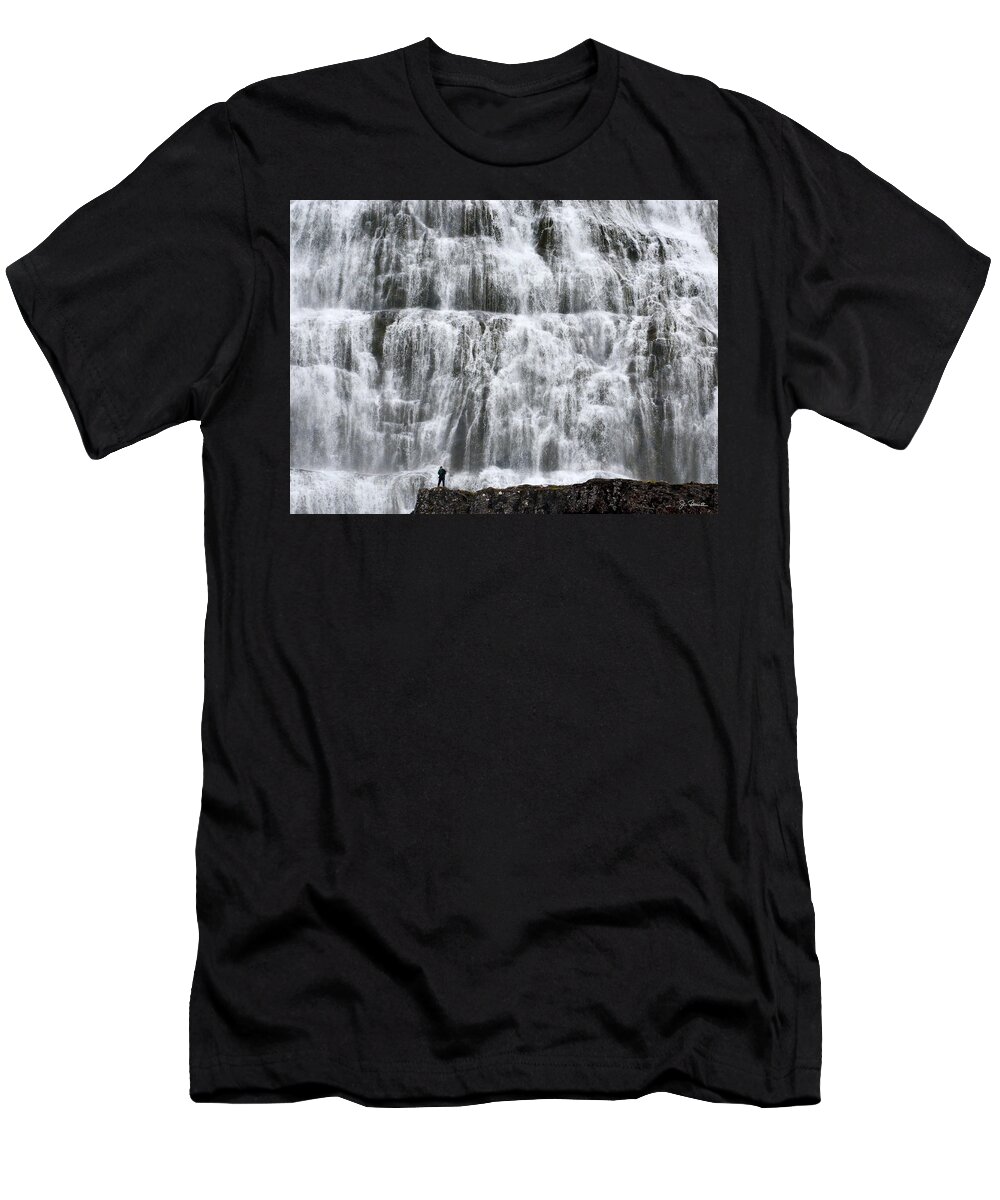 Iceland T-Shirt featuring the photograph Dynjandi Daredevil by Joe Bonita