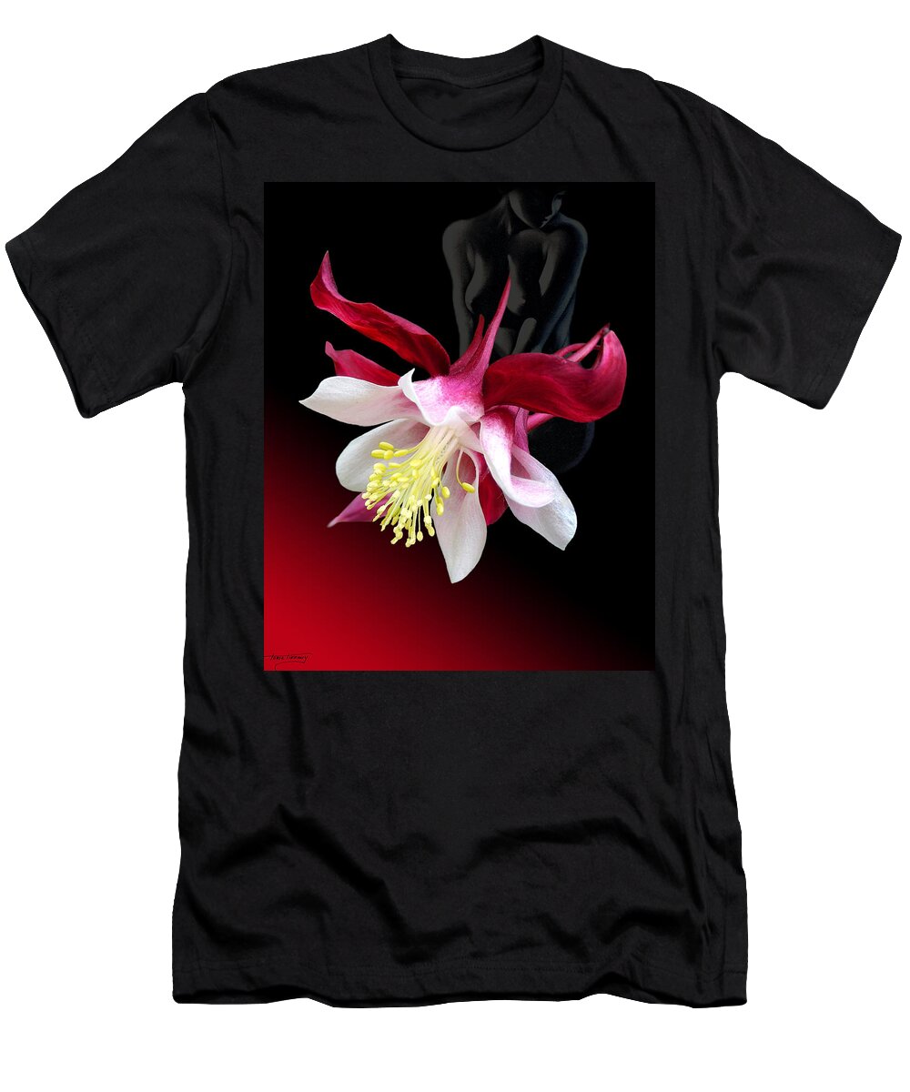 Fleurotica Art T-Shirt featuring the digital art Dark Lady by Torie Tiffany