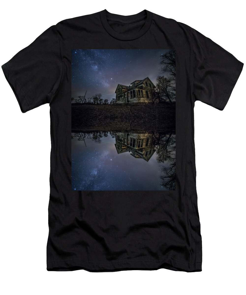 Sky T-Shirt featuring the photograph Dark Mirror by Aaron J Groen