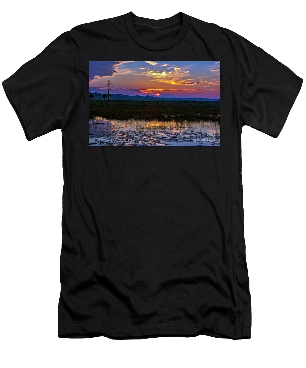 Sunrises T-Shirt featuring the photograph Dawn Breaking Over Saint Marks by DB Hayes