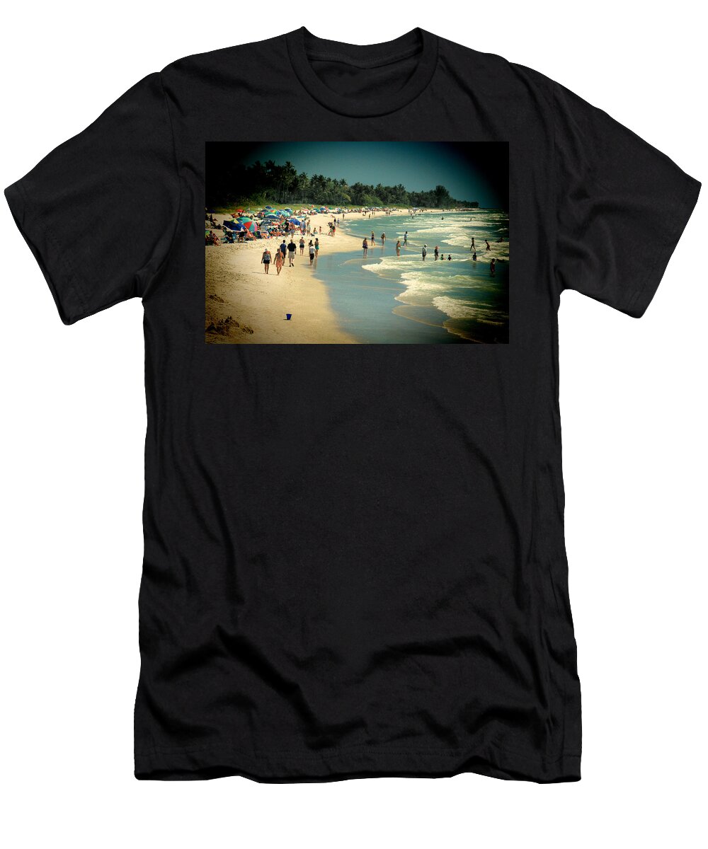 Beach T-Shirt featuring the photograph Day at the Beach by Rosalie Scanlon