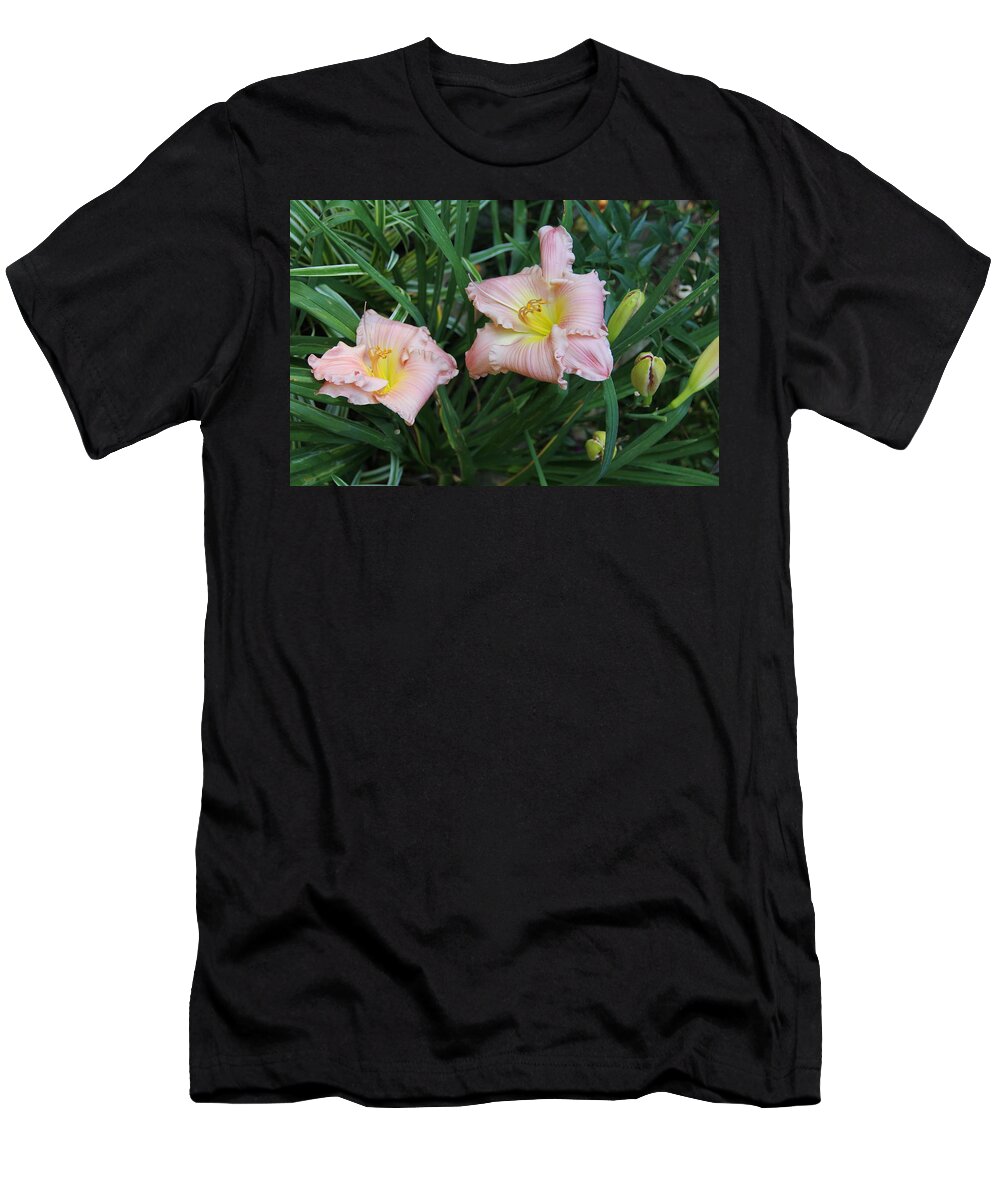 Flower T-Shirt featuring the photograph Daylilies by Allen Nice-Webb