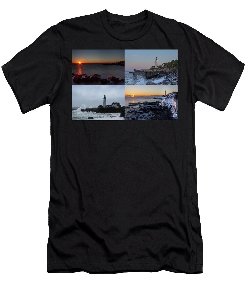 Moon Rise T-Shirt featuring the photograph Day or Night in Any Season by Darryl Hendricks