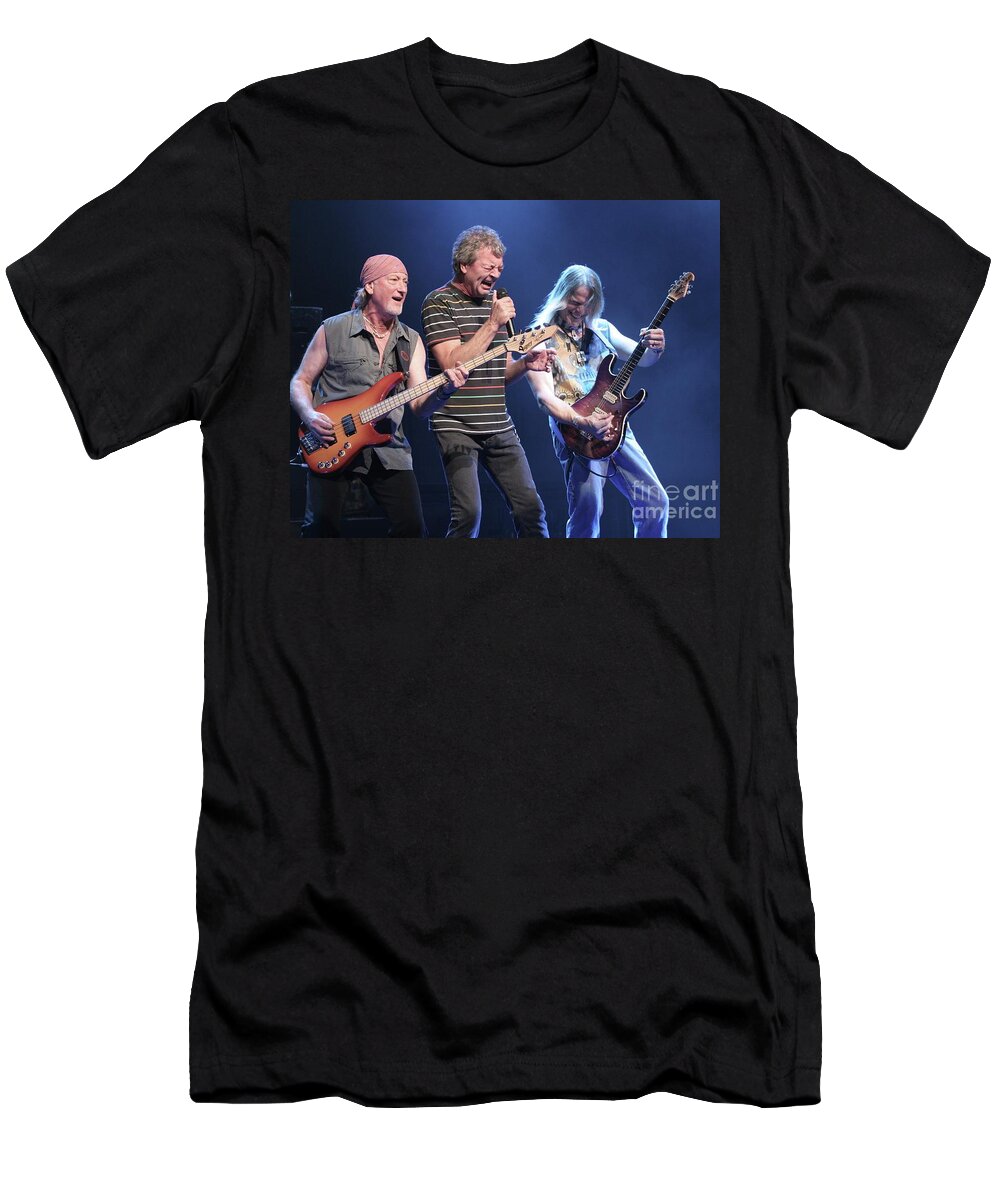 Steve Morse T-Shirt featuring the photograph Deep Purple by Concert Photos