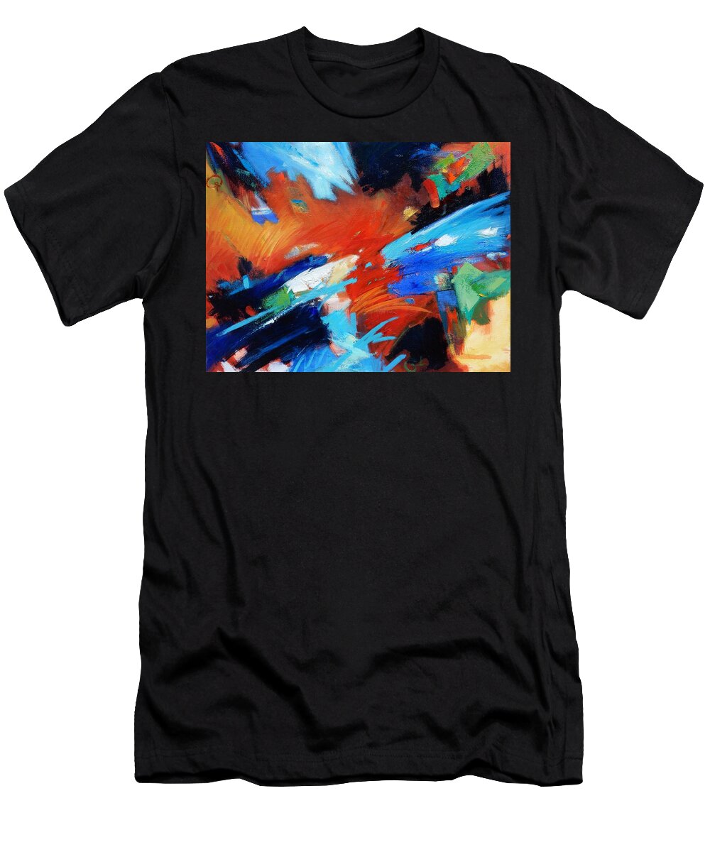 Abstract T-Shirt featuring the painting Demo by Gary Coleman