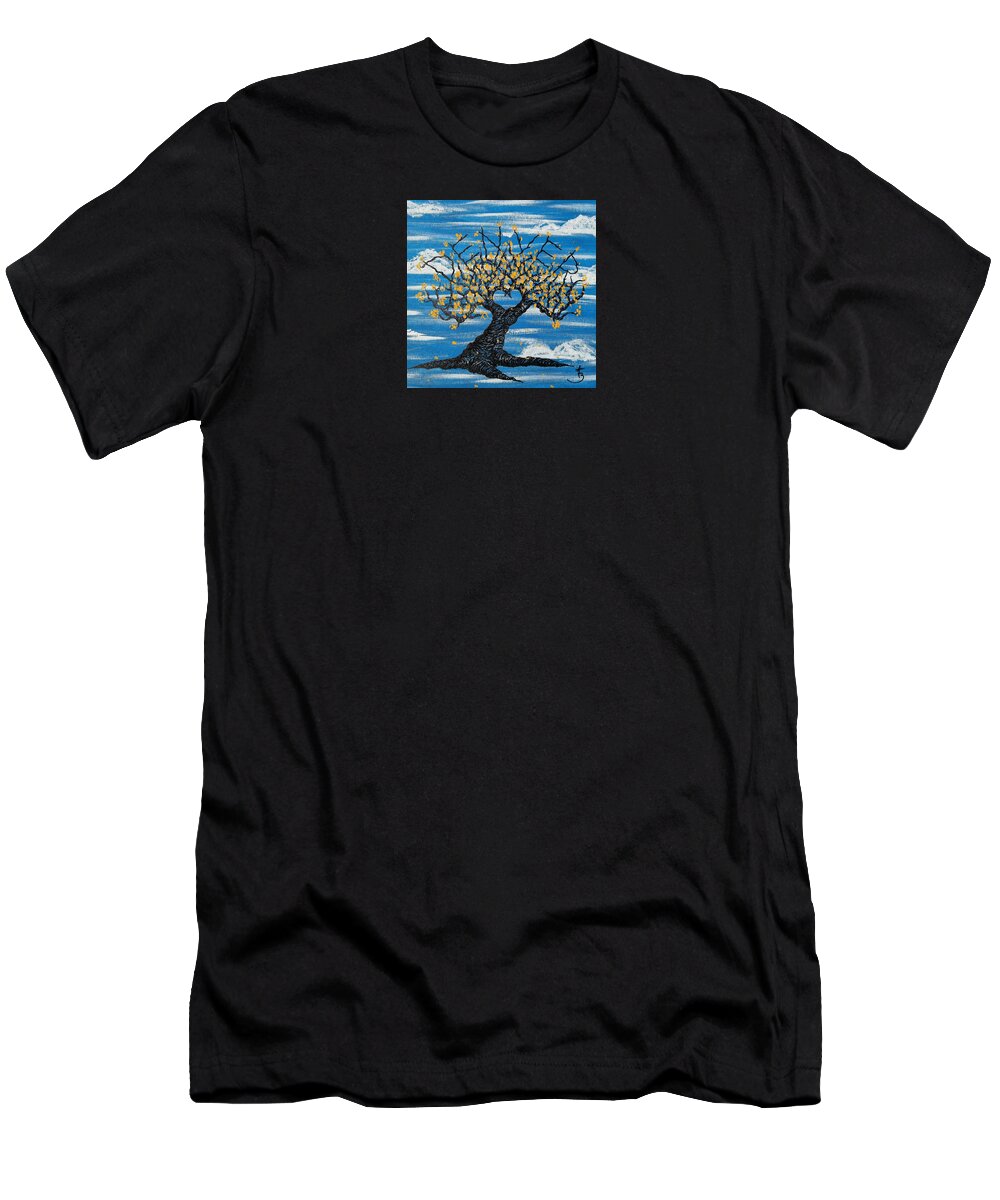 Denver T-Shirt featuring the drawing Denver Love Tree by Aaron Bombalicki