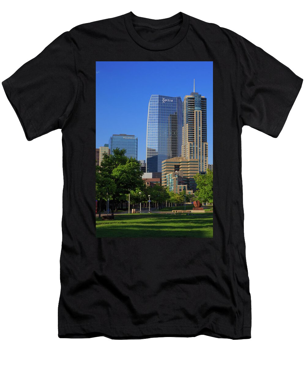 5280 Feet Above Sea Level T-Shirt featuring the photograph Denver's Newest Skyscraper 1144 Fifteenth Street by Bridget Calip