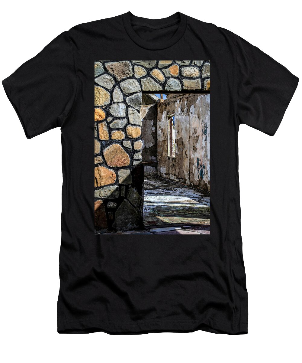 Bonnie Follett T-Shirt featuring the photograph Desert Lodge View 1 by Bonnie Follett