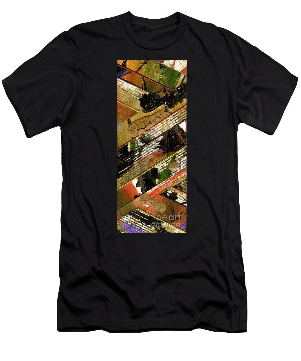 Abstract T-Shirt featuring the mixed media Different Paths by Angela L Walker
