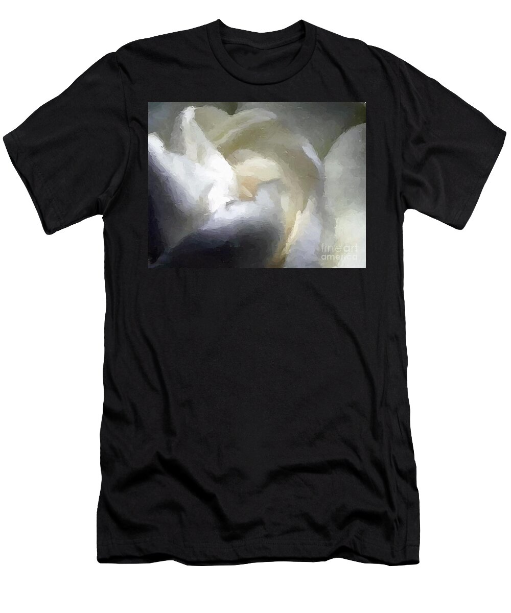 Digital Painting T-Shirt featuring the digital art Digital Painting Gardenia Flower by Delynn Addams