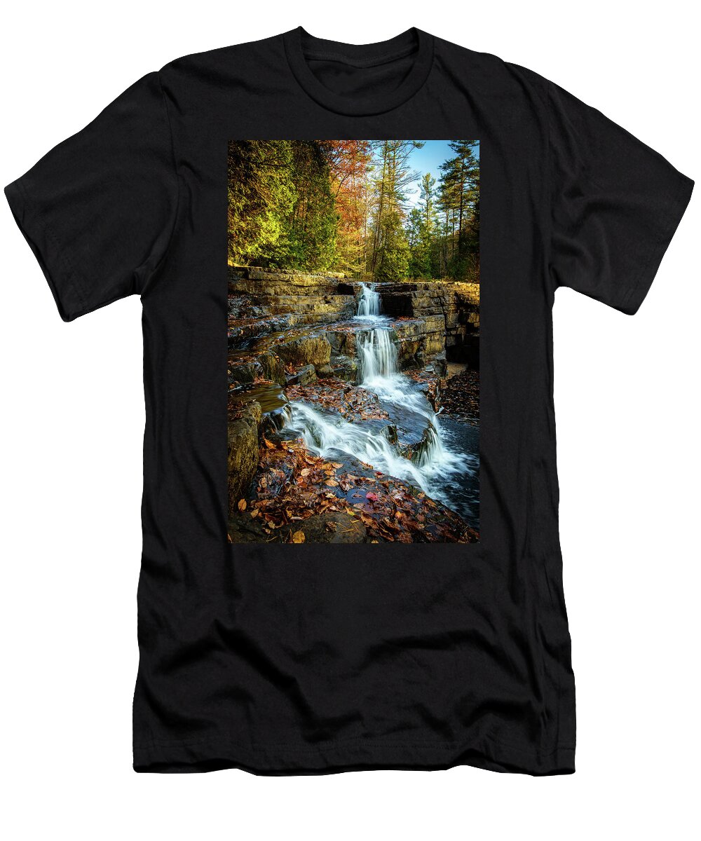 Landscape T-Shirt featuring the photograph Dismal Falls #3 by Joe Shrader