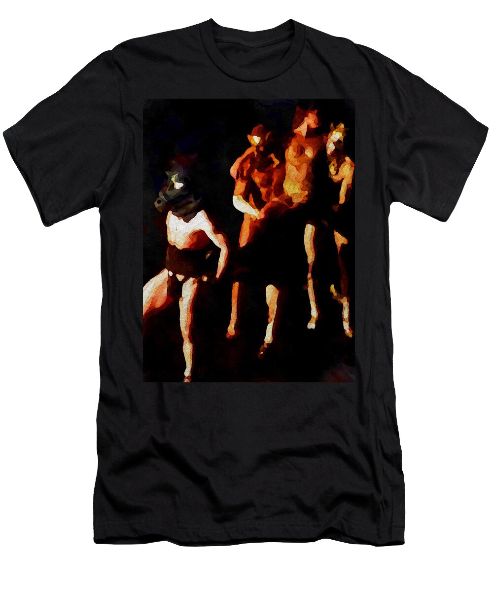 Nude T-Shirt featuring the painting Deliverance  by Joan Reese