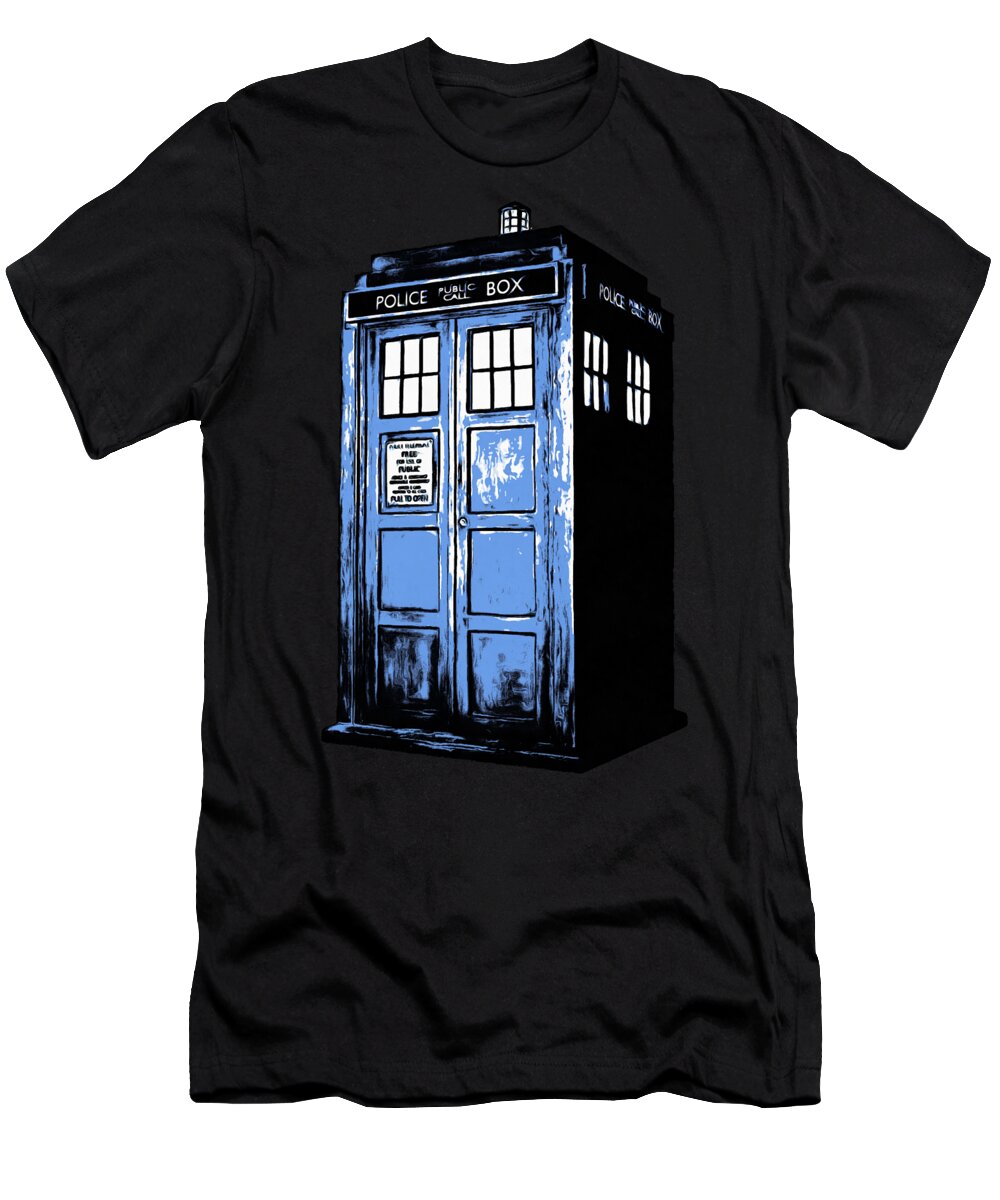 Doctor Who Tardis T-Shirt by Edward Fielding Pixels Merch