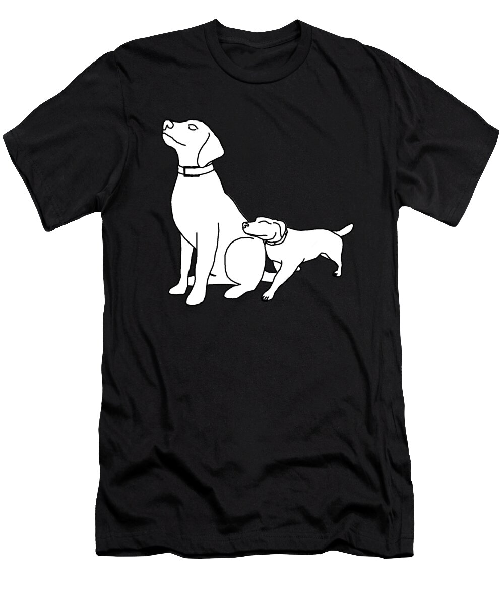 Dog T-Shirt featuring the digital art Dog Love Tee by Edward Fielding