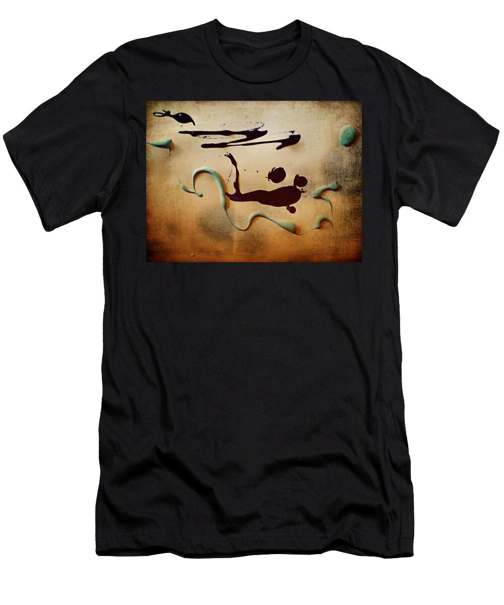 Blue T-Shirt featuring the painting The Dreamer by 'REA' Gallery