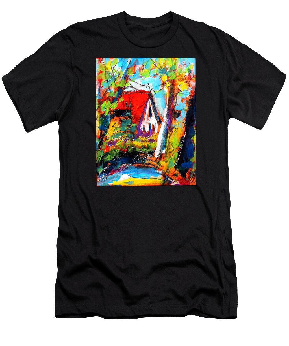 Painting T-Shirt featuring the painting Driveway Revisited by Les Leffingwell
