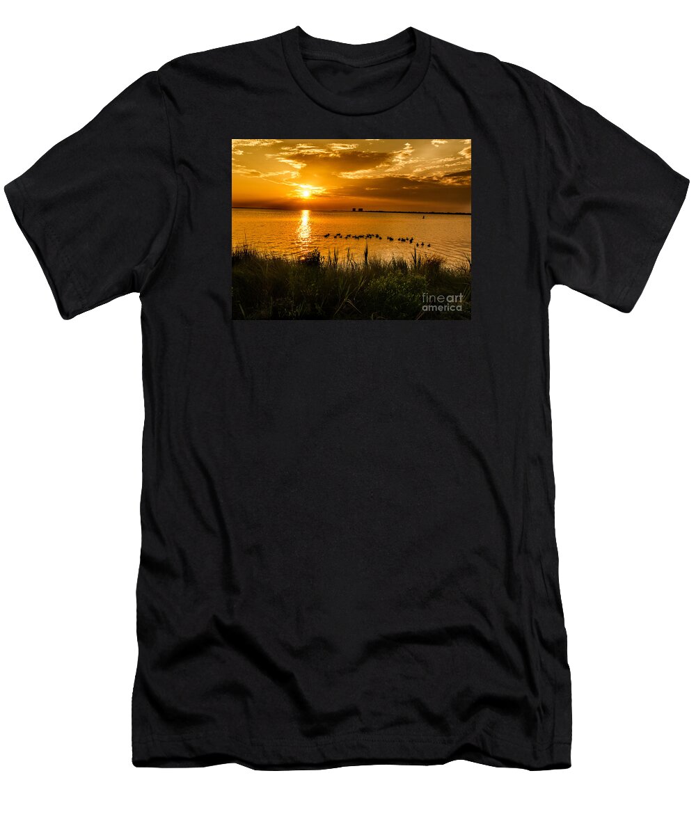 Ducks T-Shirt featuring the photograph Duck rise by Metaphor Photo