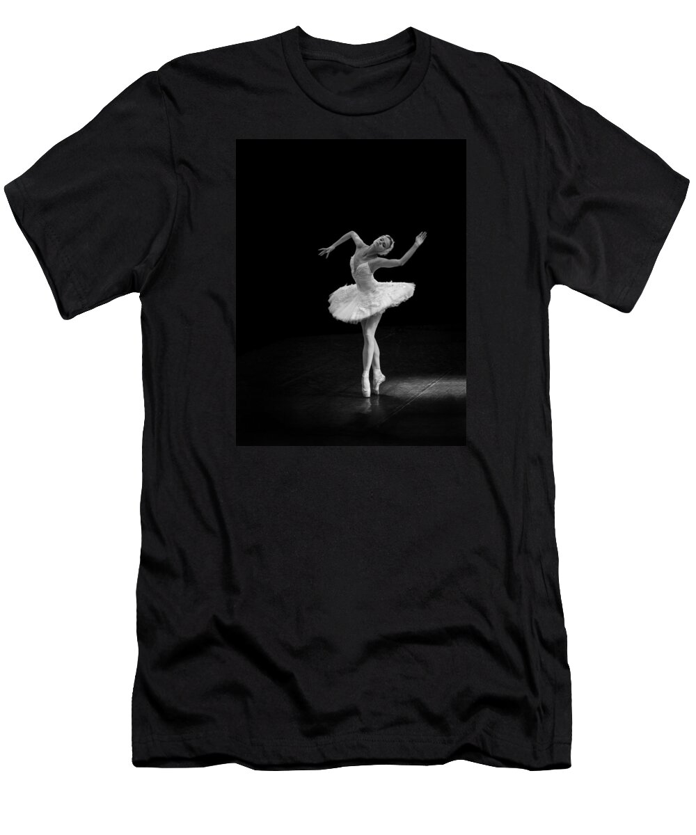 Clare Bambers T-Shirt featuring the photograph Dying Swan 7 Alternate Size by Clare Bambers