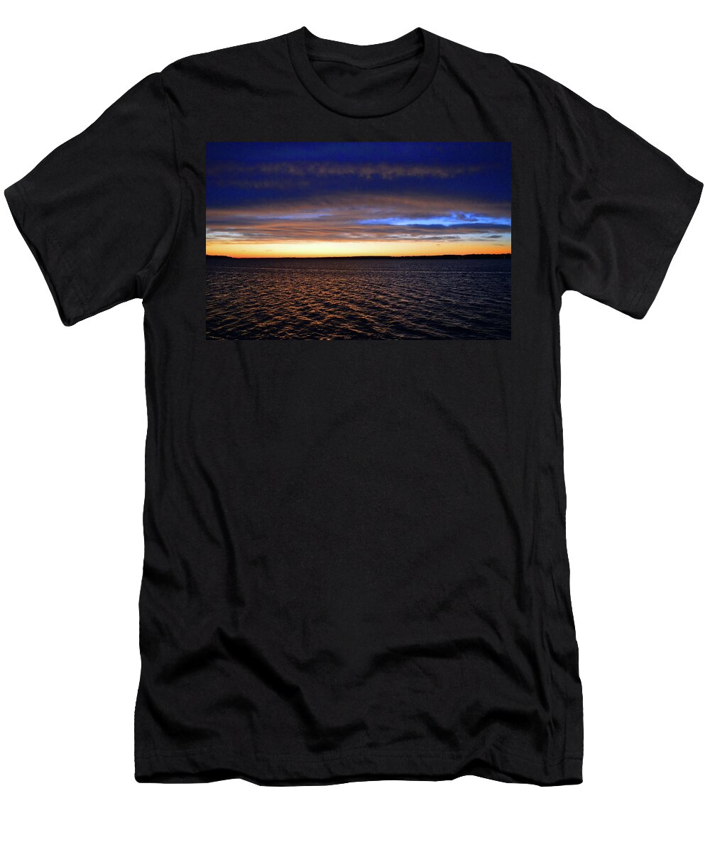 Abstract T-Shirt featuring the photograph Early Morning Clouds In The Sky by Lyle Crump