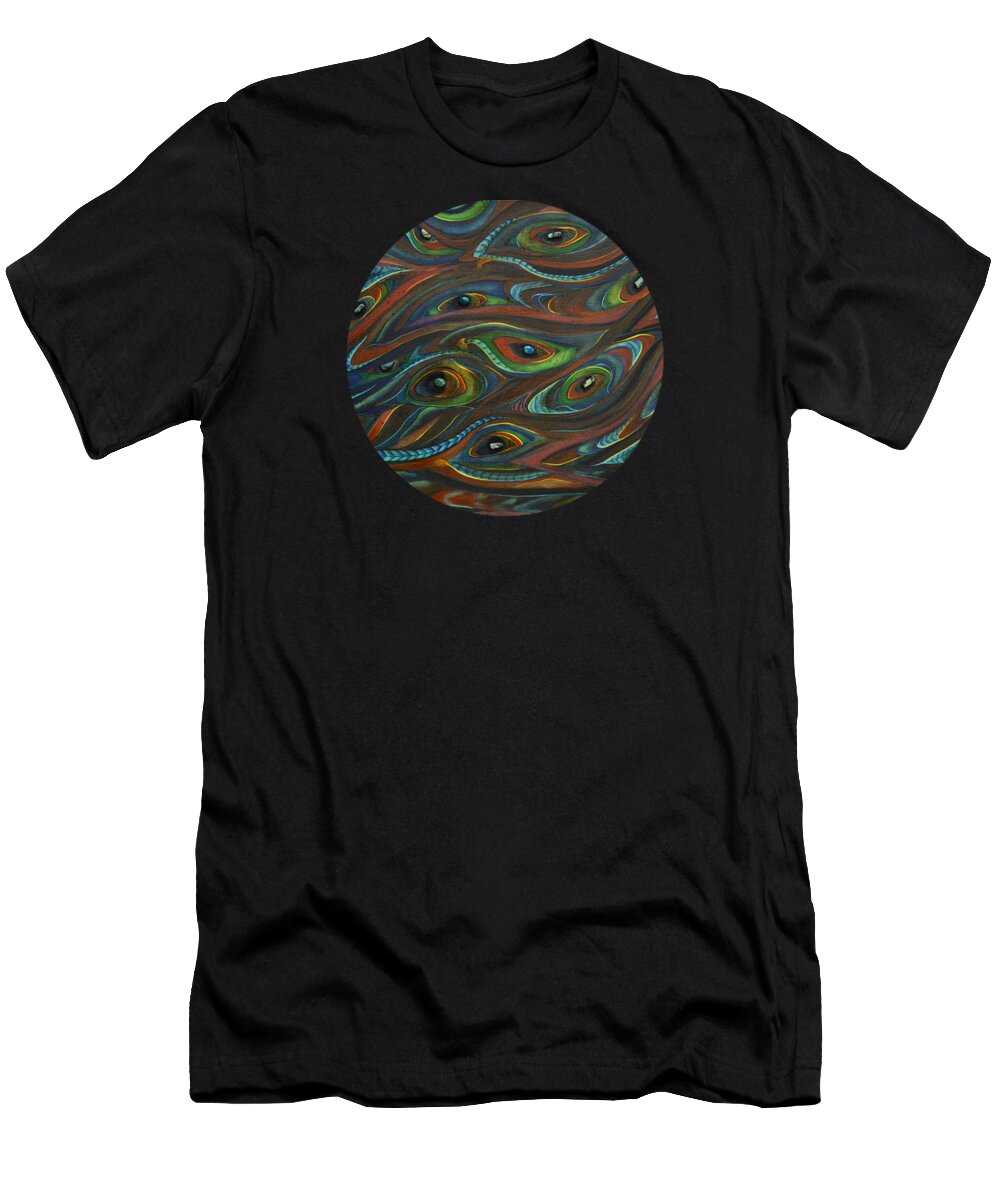 Sacred Art Paintings T-Shirt featuring the painting Earth Song by Deborha Kerr