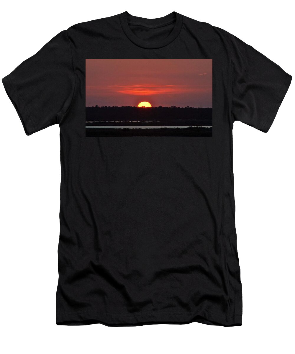 Sunset T-Shirt featuring the photograph Ease Into Night... by John Glass