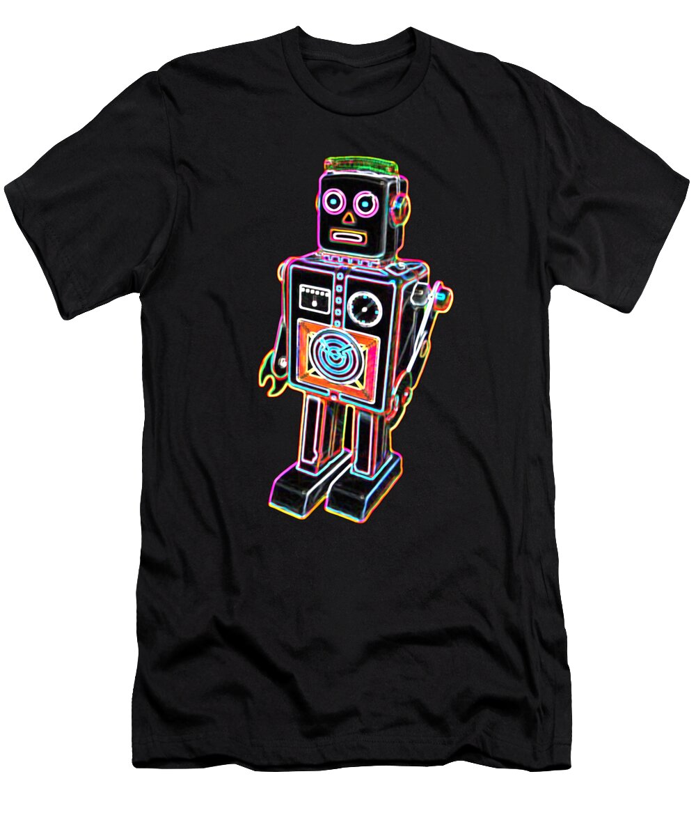 Robot T-Shirt featuring the digital art Easel Back Robot by DB Artist