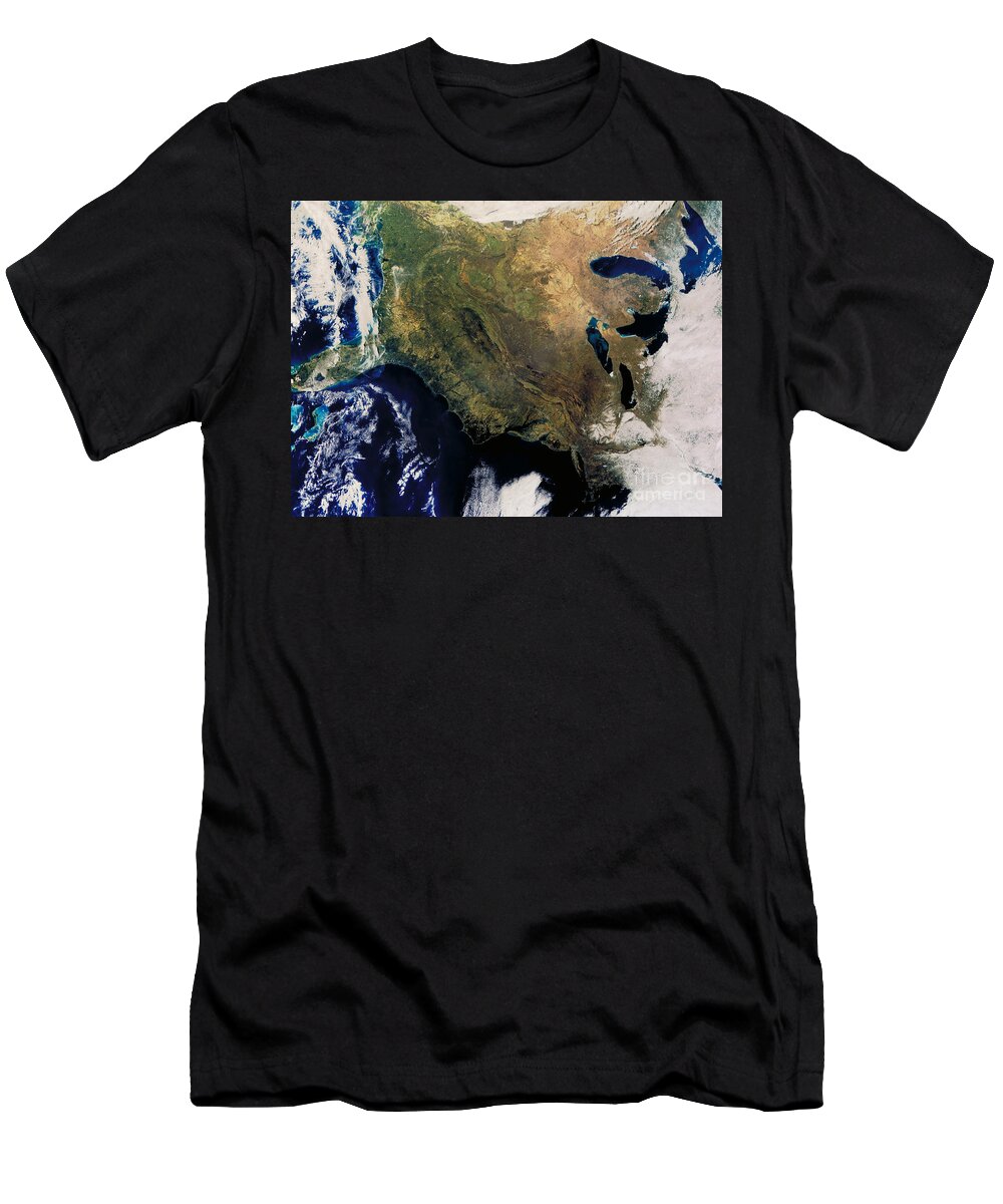 Satellite T-Shirt featuring the photograph East Coast by Nasa