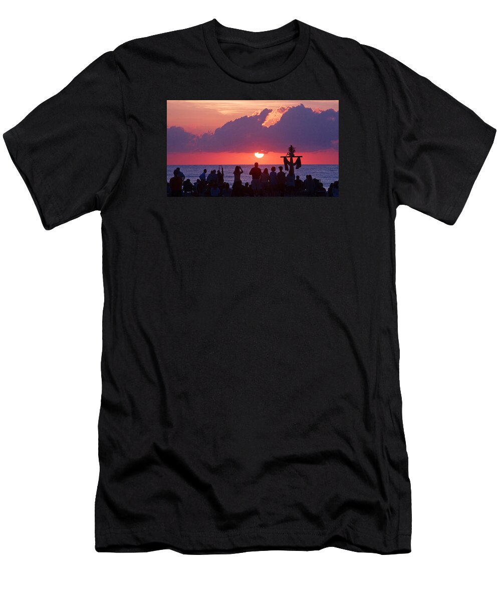 Easter T-Shirt featuring the photograph Easter Sunrise Beach Service by Lawrence S Richardson Jr