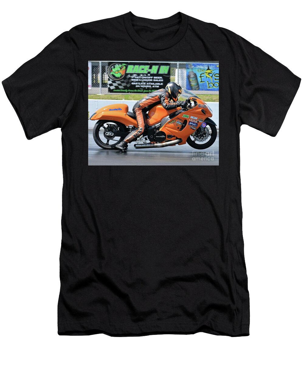 Motorcycle T-Shirt featuring the photograph Eddie Chapman 3 by Jack Norton