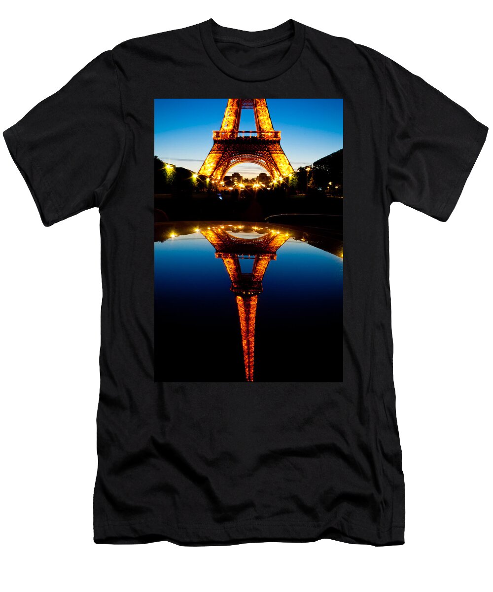 Eiffel Tower T-Shirt featuring the photograph Eiffel Tower Reflection by Anthony Doudt