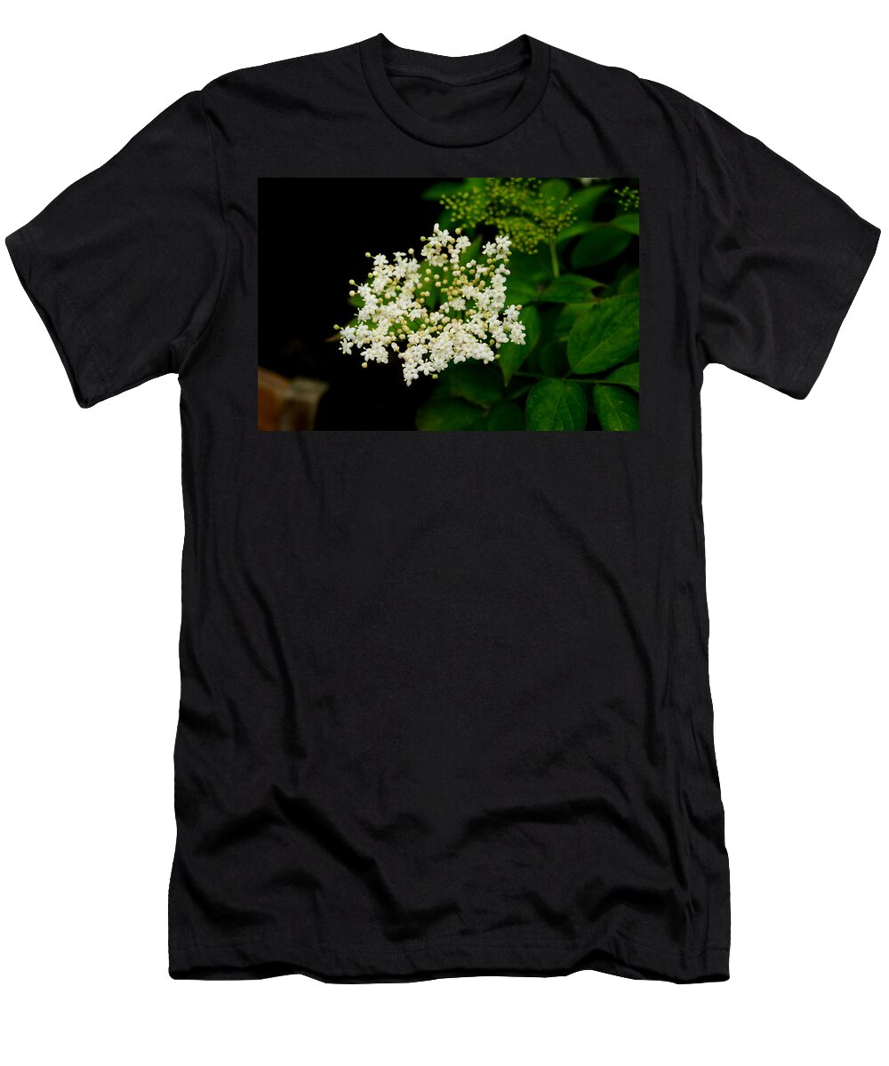 Elderflower T-Shirt featuring the photograph Elderflowers. Two. by Elena Perelman