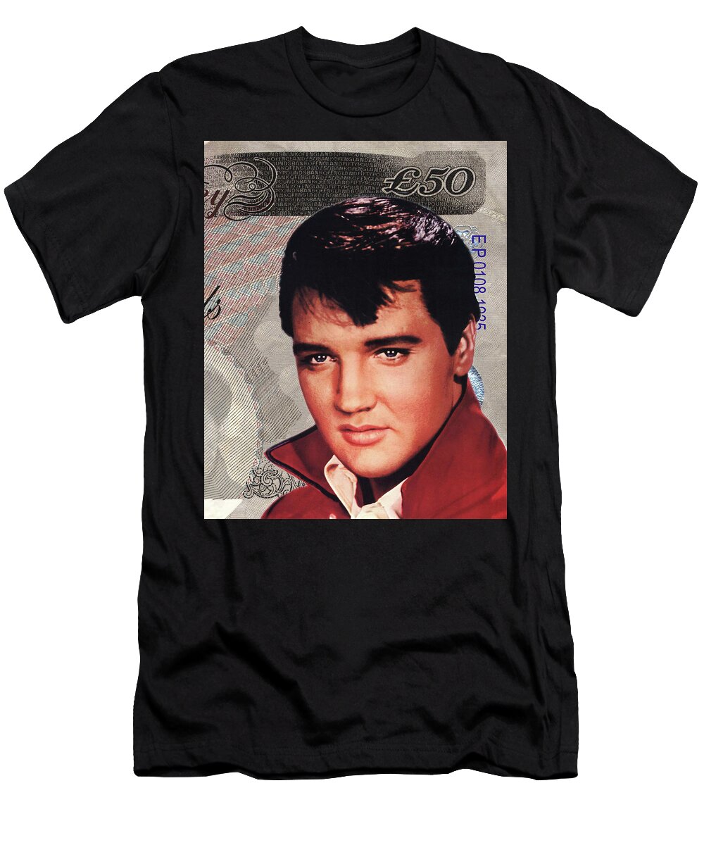 Elvis Presley T-Shirt featuring the digital art Elvis Presley by Unknown