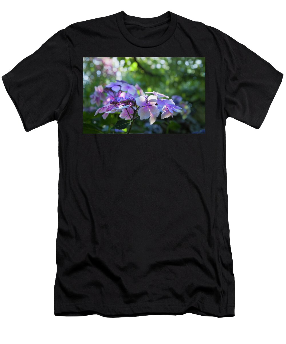 Theresa Tahara T-Shirt featuring the photograph Enchanted Hydrangea by Theresa Tahara