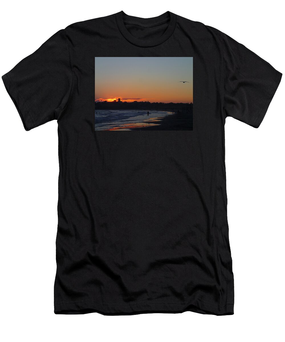 Island T-Shirt featuring the photograph End of the Island Day. by Robert Nickologianis