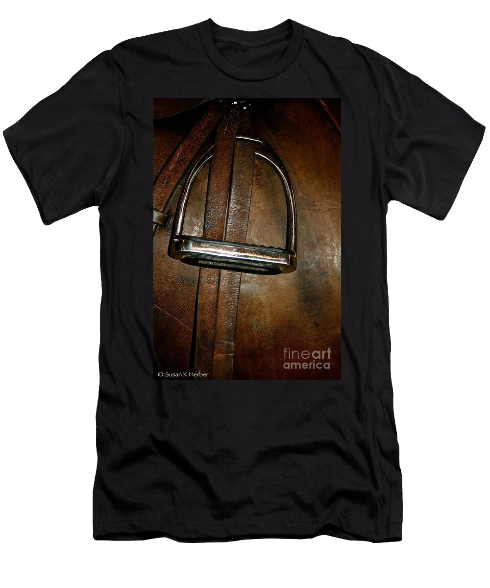 Horse Tack T-Shirt featuring the photograph English Leather by Susan Herber