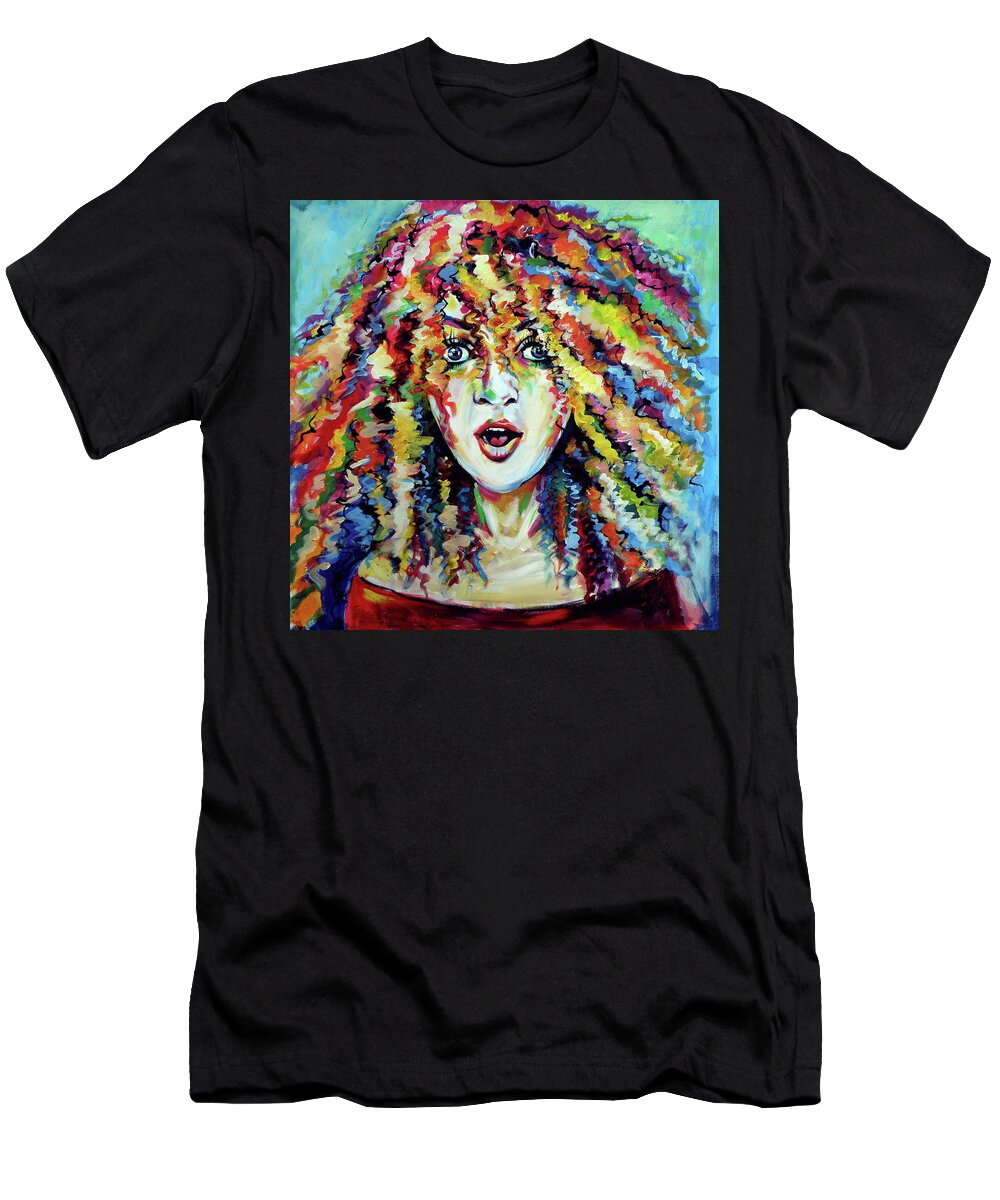 Enigma T-Shirt featuring the painting Enigma by Kovacs Anna Brigitta