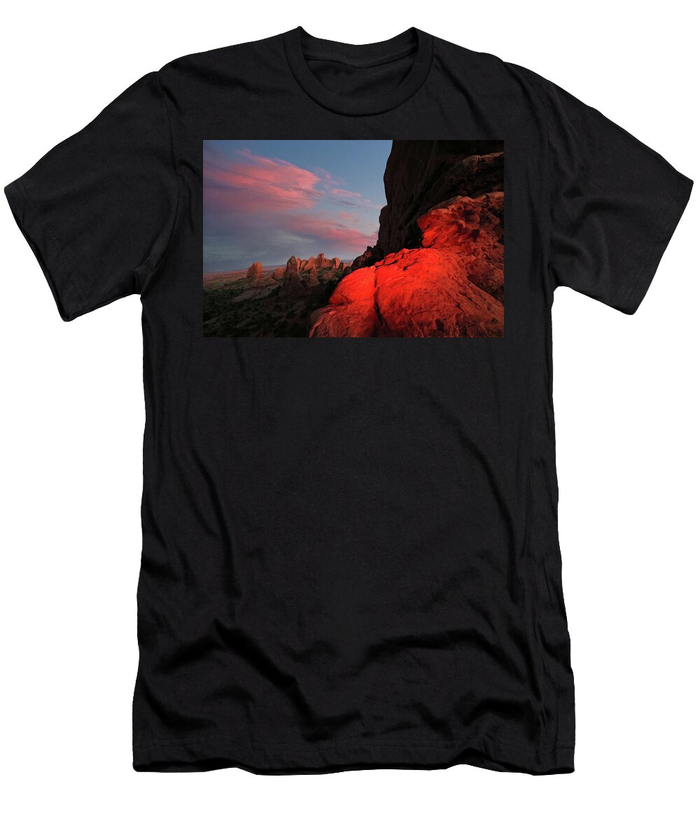 Rock T-Shirt featuring the photograph Erocktic by Jerry LoFaro