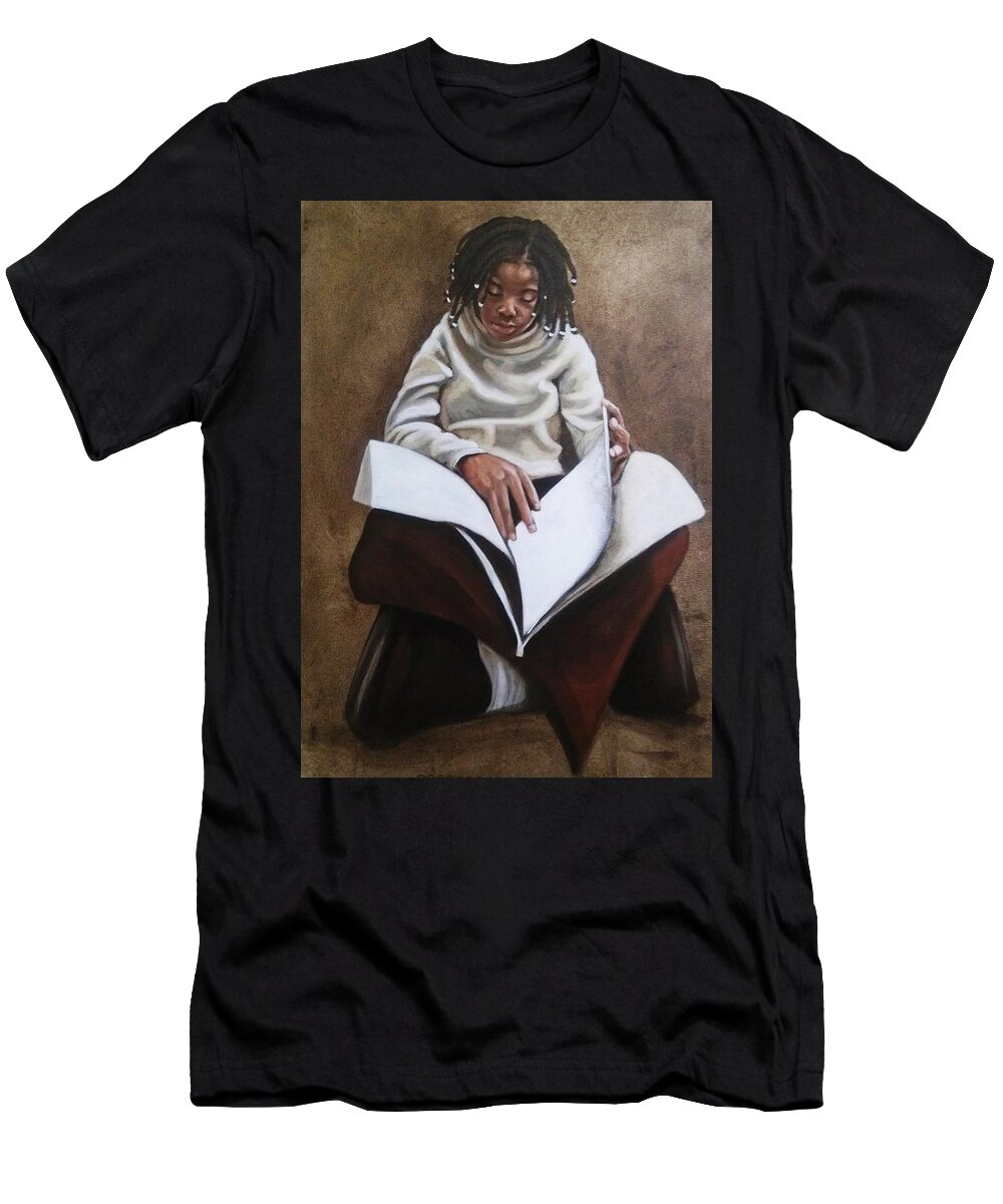 Girl T-Shirt featuring the painting Essential for potential II by Jerome White