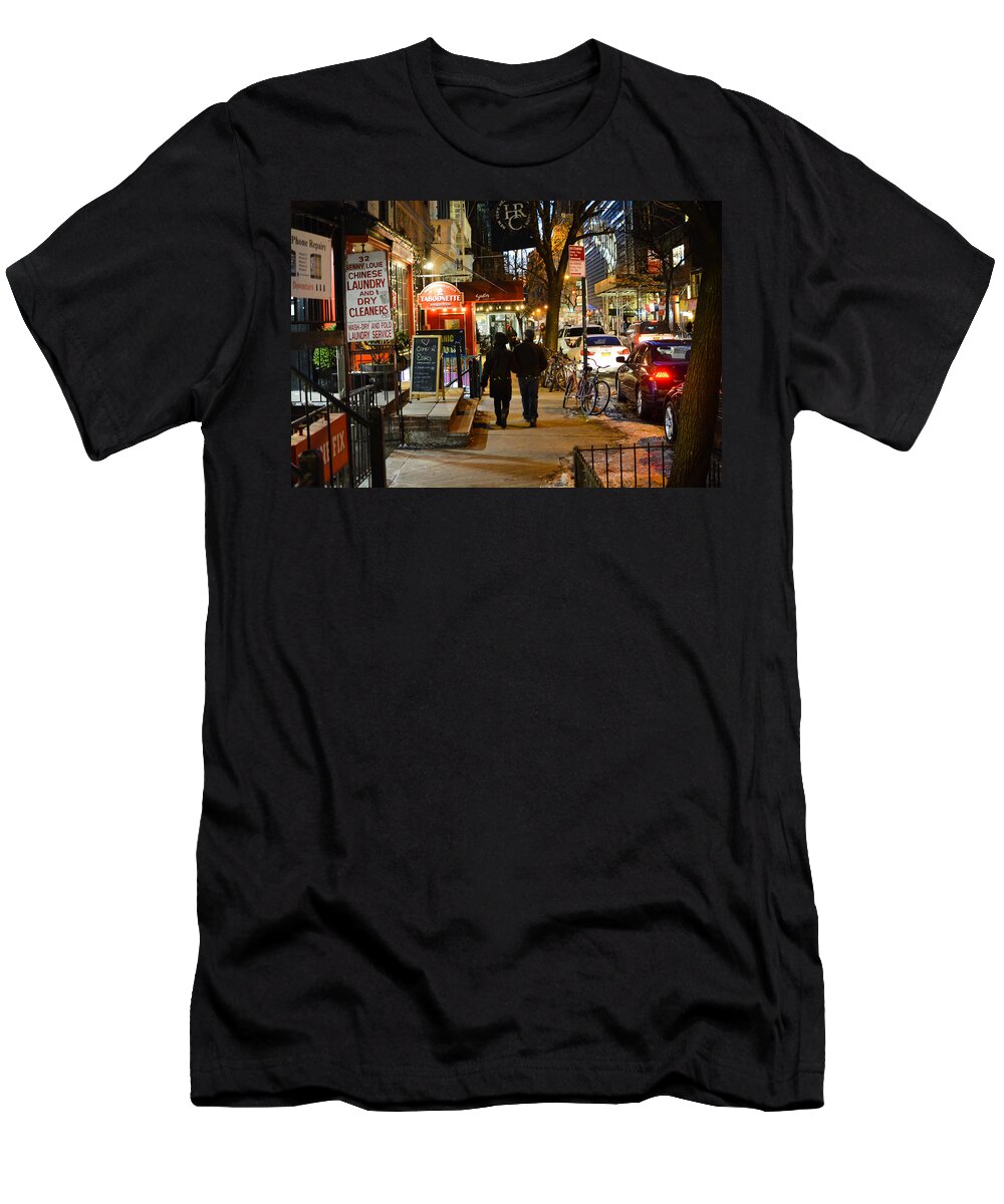 'greenwich Village T-Shirt featuring the photograph Evening Stroll in New York by Jeffrey Friedkin