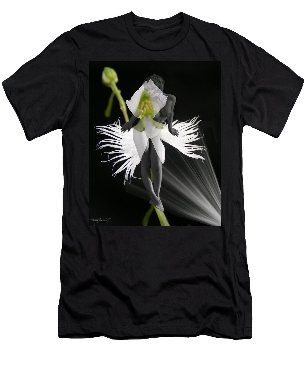 Fleurotica Art T-Shirt featuring the digital art Evy by Torie Tiffany