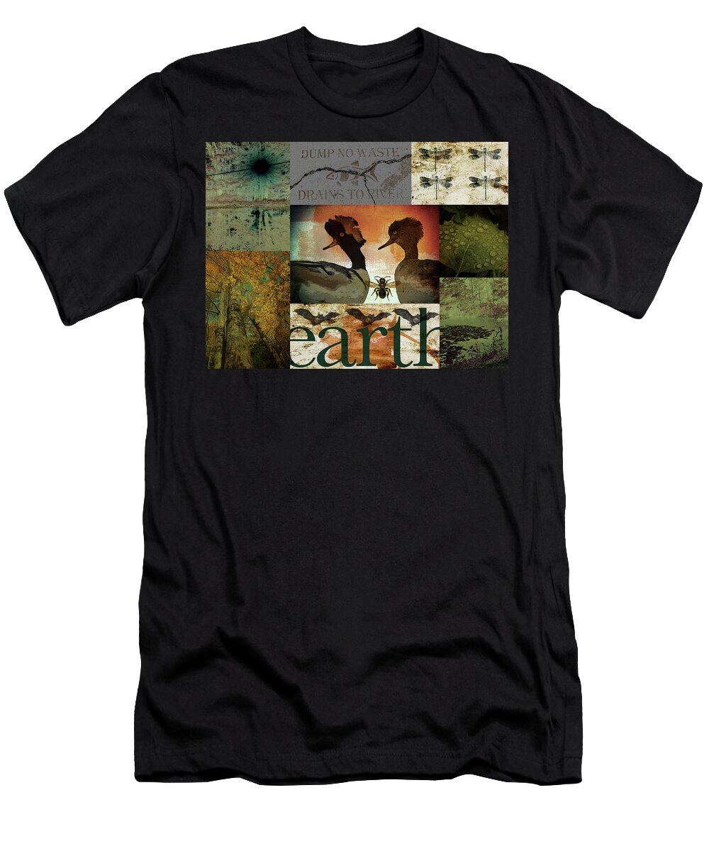 Collage T-Shirt featuring the photograph Exemplifies the Remarkable Breadth by Char Szabo-Perricelli