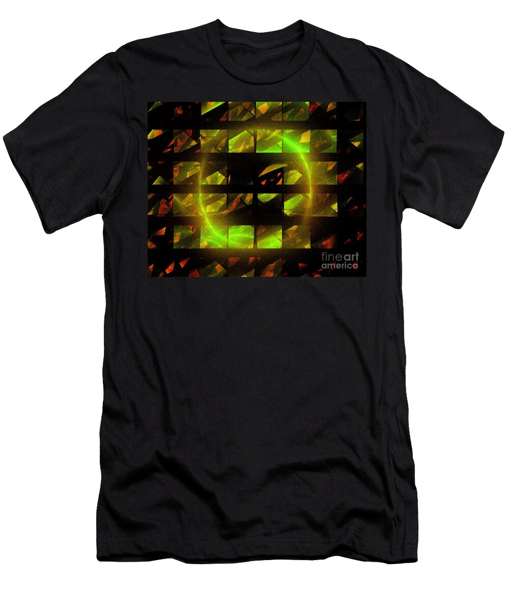 Fractal T-Shirt featuring the digital art Eye in the Window by Victoria Harrington