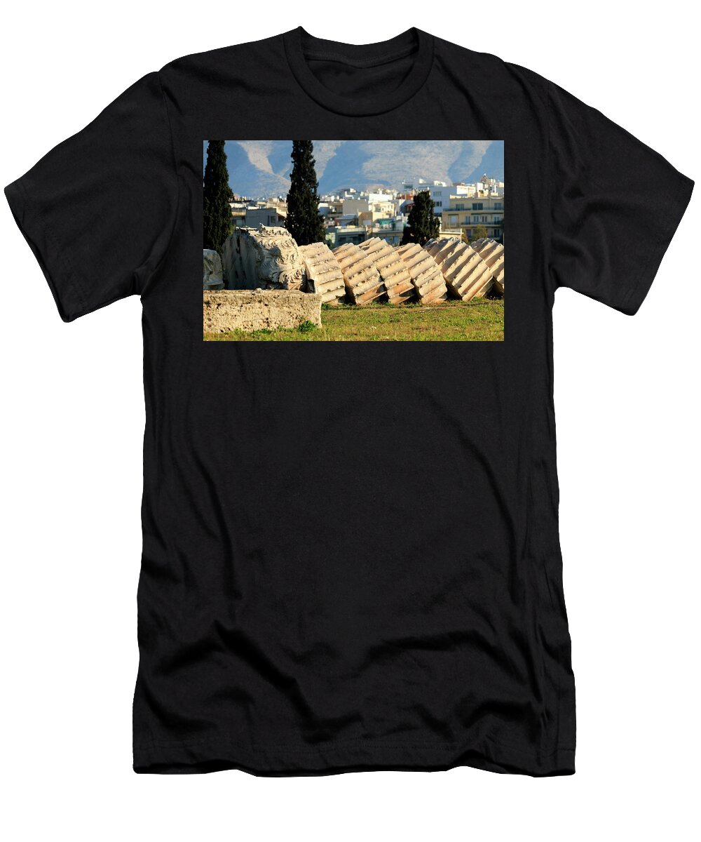 Fallen T-Shirt featuring the photograph Fallen Column by Travis Rogers
